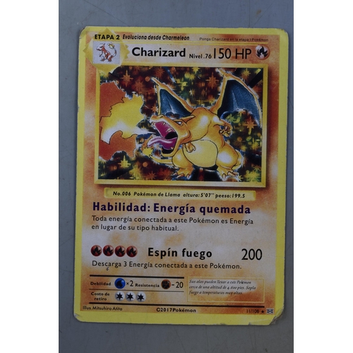 356 - Pokemon Charizard 150 HP Espin Fuego 200 Collectors Card