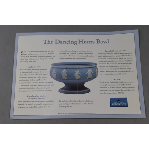 97 - Wedgwood Jasperware Dancing Hours Bowl Complete with Paperwork (8