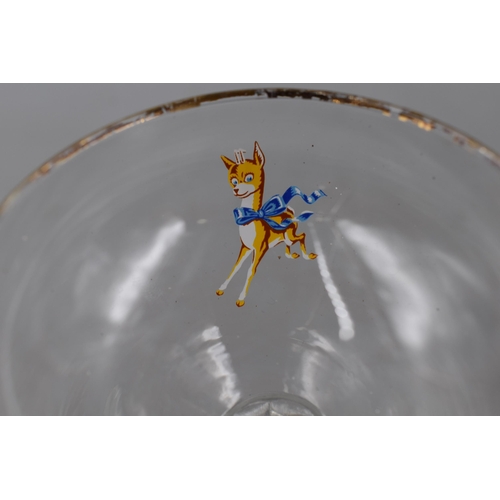 120 - Three Different Retro Babycham Glasses