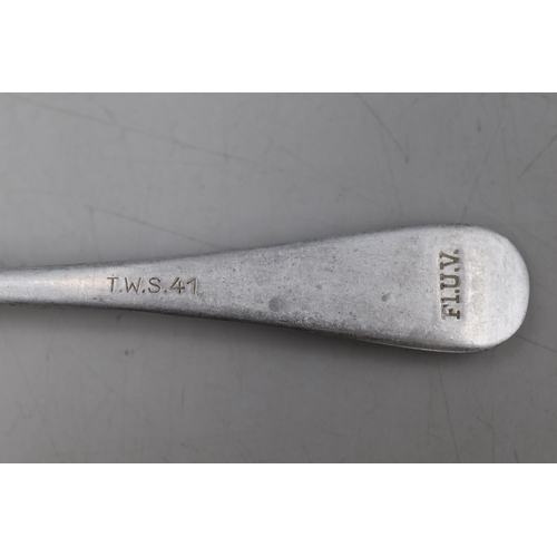 128 - Two German WWII Luftwaffe Mess Hall Spoons (FLUV TWS 41)