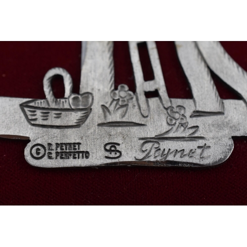 131 - Italian Pewter Peltro Peynet with Cheeky Design Approx. 4”