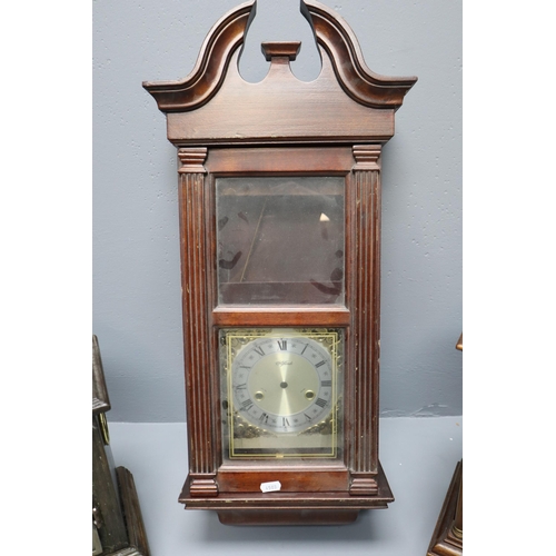 388 - Three Vintage Clock Casings to include Wood Inlaid, Mantle Case 16