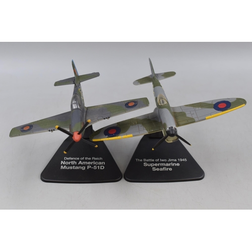 136 - Five Die-Cast Models of Aircraft including Avro Lancaster, North American Mustang, and More (A/F)