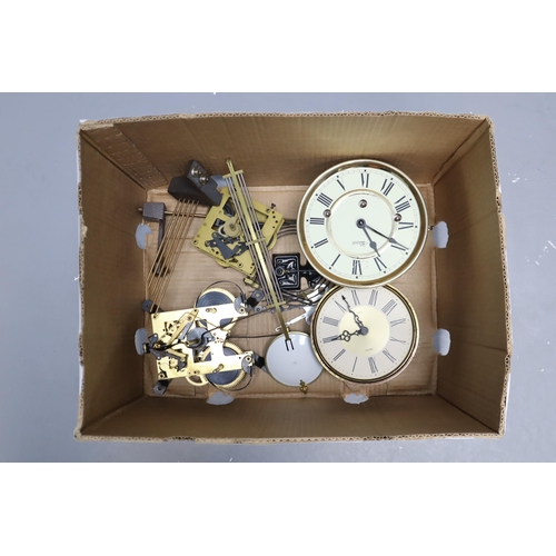 399 - mixed Lot of vintage/Antique Clock Mechanisms and others to include Franz Hermle, Working Smiths 8 D... 