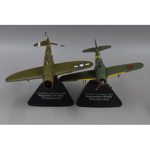 137 - Six Die-Cast Scale Models of Aircraft including North American Mustang, Focke-Wulf and More (A/F)