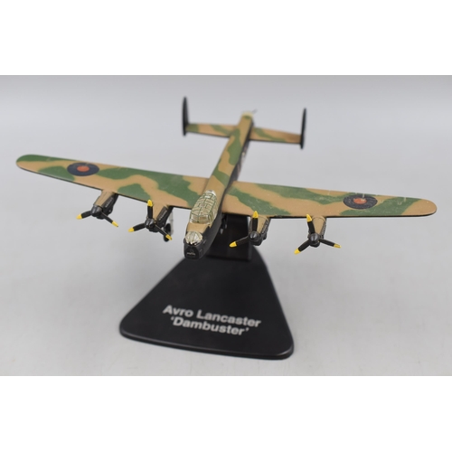 139 - Five Die-Cast Scale Models of Aircraft including Hawker Hurricane MK1, AVRO Lancaster Dambuster and ... 