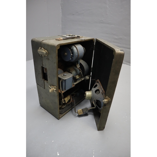 406 - Two Vintage Pathescope 9.5mm Film Projectors, In Cases. Includes Pathescope Type H and Pathe Marigna... 