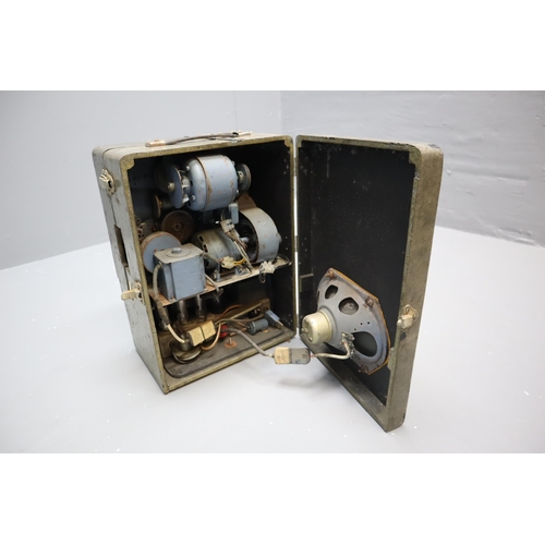 406 - Two Vintage Pathescope 9.5mm Film Projectors, In Cases. Includes Pathescope Type H and Pathe Marigna... 