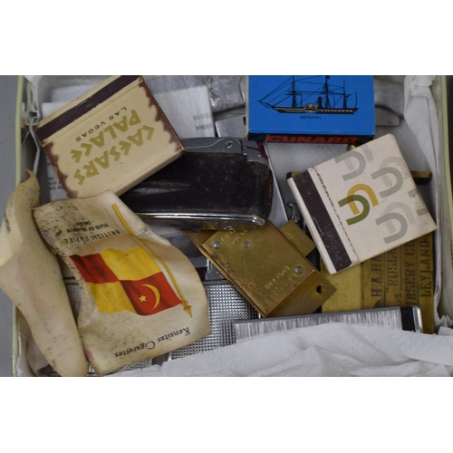 146 - Selection of Lighters, Cigarette Cases, Matches and Silk Cigarette Cards