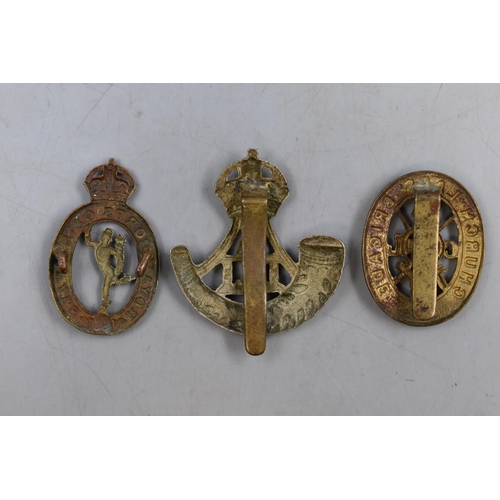 154 - A Selection of Three Military Badges. Includes Church Lad's Brigade, Durham Light Infantry and Royal... 