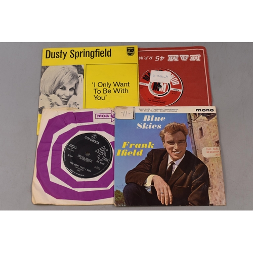 471 - Large Selection of Vinyl Singles Including Dusty Springfield, Frank Ifield, Lulu, Frank Sinatra, Ger... 