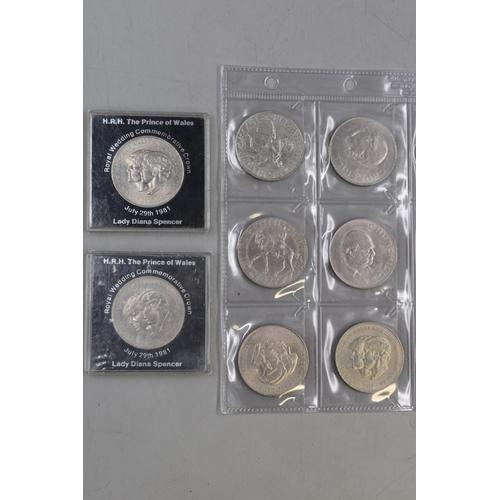 190 - Large Selection of Commemorative Coins, includes 1999 Anno Domini Five Pounds, 25th Wedding Annivers... 