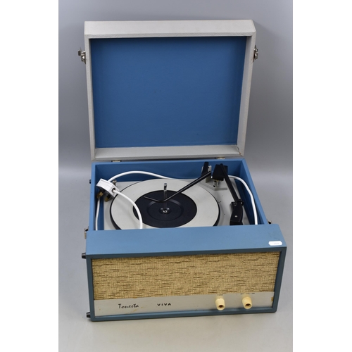 494 - Mid Century Viva Cased Record Player (Working When Tested)