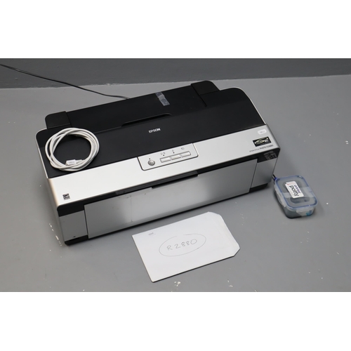 501 - Epson Stylus Photo R2880 Printer Complete with Disc, Instructions and leads powers on when tested