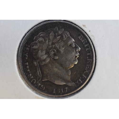 212 - George III 1817 Silver Shilling