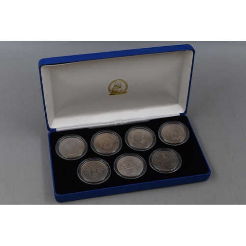 224 - A Complete Collection of Queen Elizabeth II Crowns (1953-81), In Presentation Case.