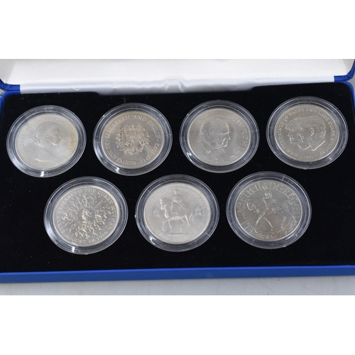 224 - A Complete Collection of Queen Elizabeth II Crowns (1953-81), In Presentation Case.