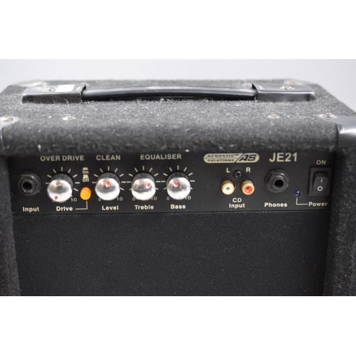 526 - An Acoustic Solutions JE21 20W Amp, Powers on When Tested.