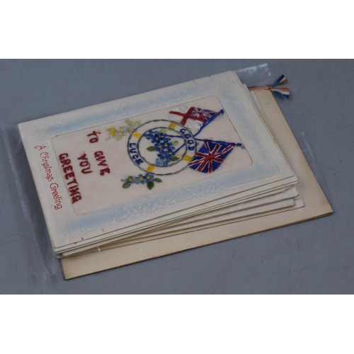 240 - Selection of 10 WWI Period Silk Postcards