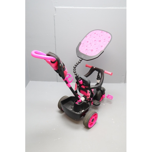 531 - Little Tikes 4-in-1 Delux Edition neon Pink Trike with Removable parent Control Handle