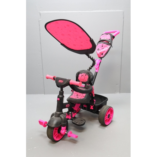 531 - Little Tikes 4-in-1 Delux Edition neon Pink Trike with Removable parent Control Handle