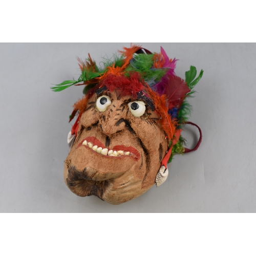 601 - Vintage Hand Carved Coconut Head 9