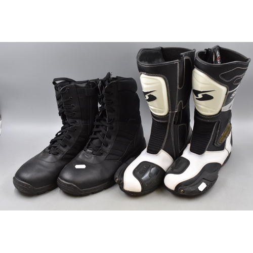 650 - Selection of Boots Including Spyke Motorcycle Boots Size 8 And Magnum Classic Boots Size 11