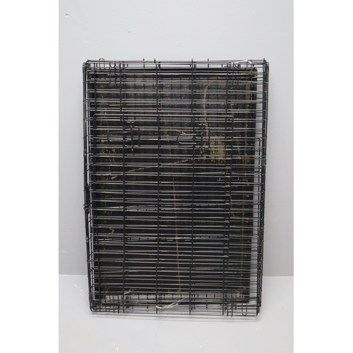 614 - Large Collapsible Pet Cage with Plastic Base tray approx 38