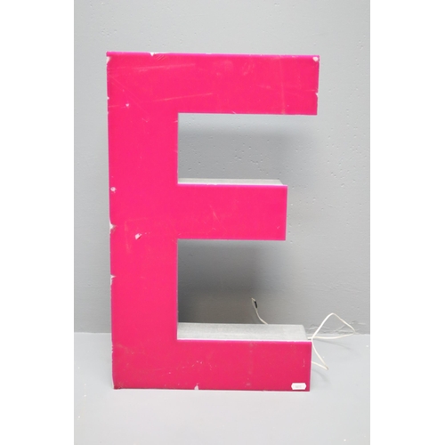 623 - Large LED Letter E Exterior Sign (23