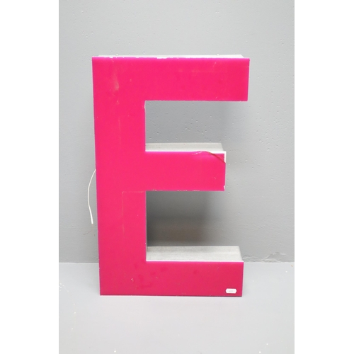 624 - Large LED Letter E Exterior Sign (23