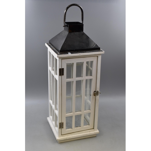 669 - White Windproof Lantern Approx 22