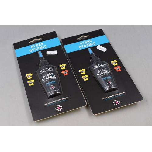 642 - Two Sealed Hydro Dynamic Bicycle Chain Lube (50ml), With UV Light.