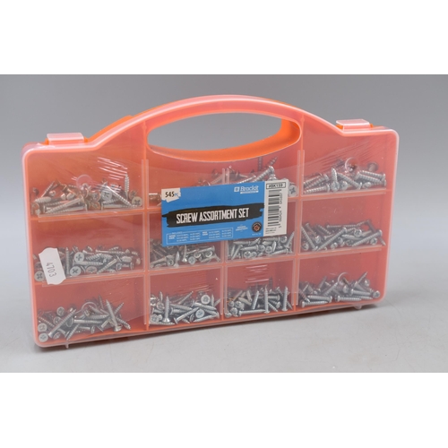 645 - A Screw Assortment Set (545 pc), Hook Assortment Set (292 pc), And Wallplugs and Chipboard Screws (2... 