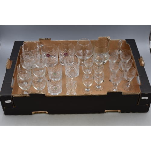 729 - Selection of Glassware including Royal Albert, Galway Irish Crystal, Whyte & Mackay, and More