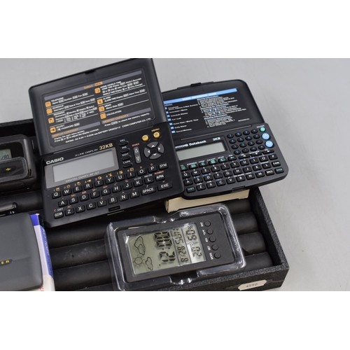 375 - Selection of Electronics including Casio Digital Diary, Weather Station, Currency Organiser, Pager a... 