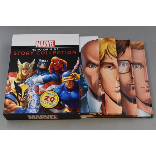 511 - A Selection of Books Includes Formula 1 Encyclopedia (With DVD), Marvel Hero Origins Story Collectio... 