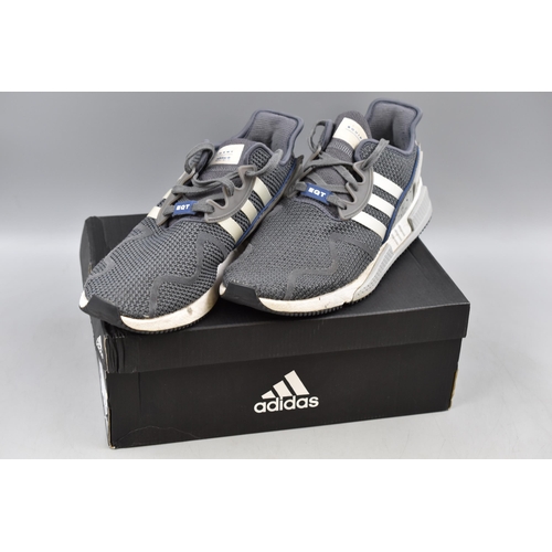 652 - Pair of Little Used Adidas EQT Cushion Advantage Trainers in Box size 10 uk rrp £90