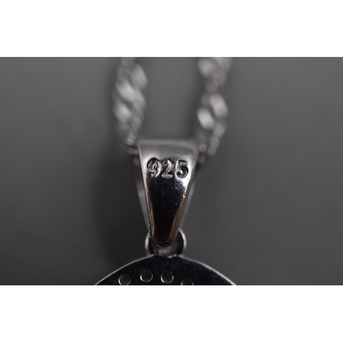 19 - Selection of Three Silver 925 Diamanté Pendants on Silver 925 Chains. Includes Infinity, Hear... 