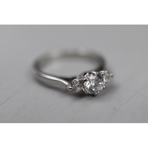 34 - Platinum 950 Ring with 0.75 Carat Diamond Clarity S11 Colour G Comes complete with Certificate and O... 