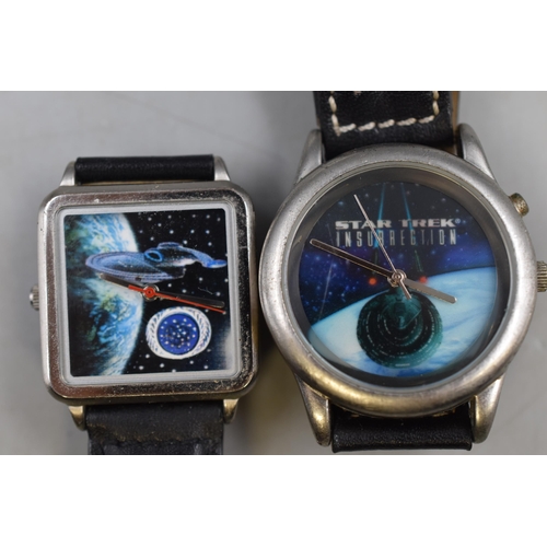 102 - Two Official Star Trek Watches in Original Tins (Both Working)