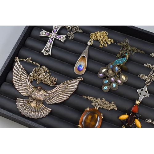 114 - Mixed Tray of Costume Jewellery Necklaces and Pendants