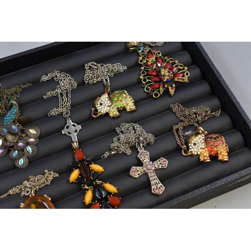 114 - Mixed Tray of Costume Jewellery Necklaces and Pendants