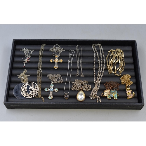 120 - Mixed Tray of Costume Jewellery Necklaces and Pendants .