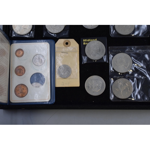 123 - Selection of Elizabeth II Crowns and a Britains First Decimal Coin Collection