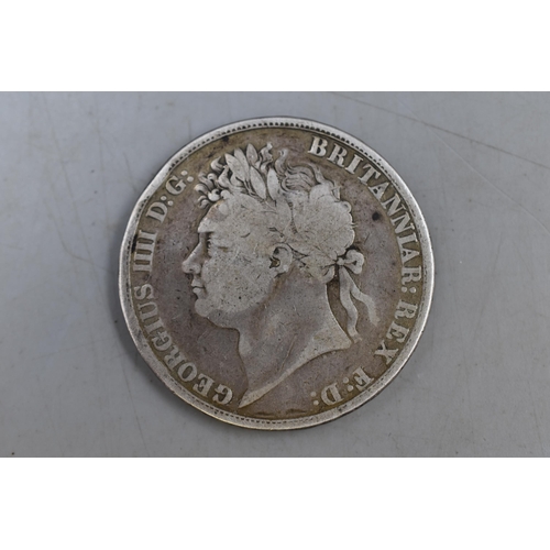 134 - George IIII 1822 Silver Crown