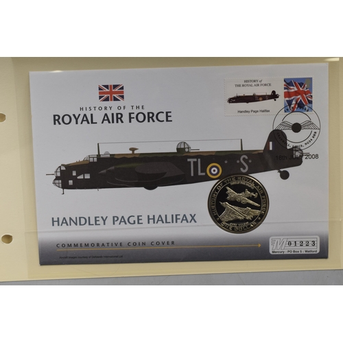 142 - Selection of Five Royal Airforce Commemorative First Day Covers. Includes Panavia Tornado, Handley P... 