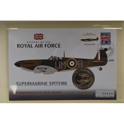 142 - Selection of Five Royal Airforce Commemorative First Day Covers. Includes Panavia Tornado, Handley P... 