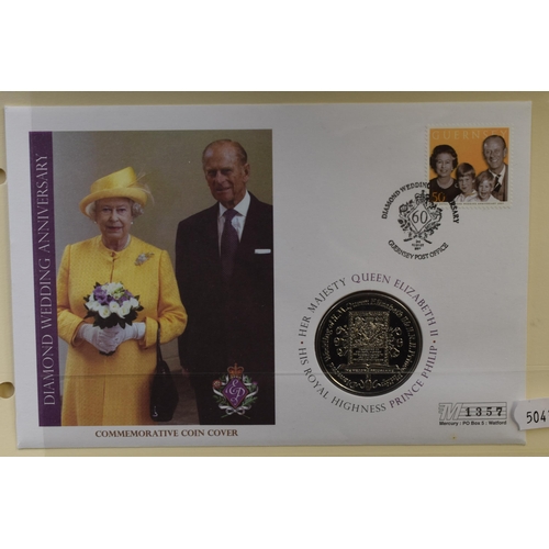 150 - Selection of Four Commemorative Queen Elizabeth II First Day Covers. Includes The Wedding Programme,... 