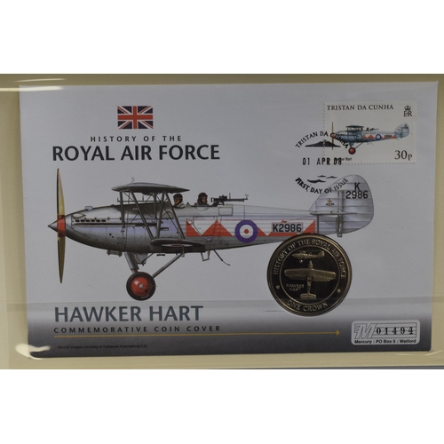 156 - Selection of Five Royal Air Force Commemorative First Day Covers. Includes The Supermarine Spitfire,... 