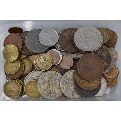 165 - Two Tubs of Assorted UK and Worldwide Coinage, Approx 1.3kg